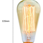 2 Lâmpada Filamento Carbono Bulbo St58 Vintage Retro Edison