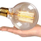 2 Lâmpada Filamento Carbono Retro G95 40w 220v T Edison