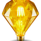 2 Lâmpadas Filamento Led Diamante Retrô 6w Vintage Bq 2300k L