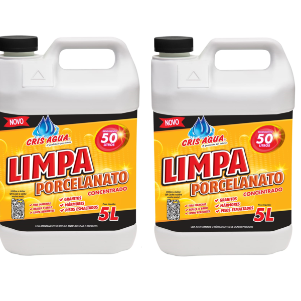 2 Limpa Porcelanato 5 Litros Cris Água