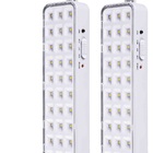 2 Luminária De Emergência Alfacell Recarregável 30 Leds Branco