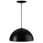 2 Lustres Pendente Meia Lua 40cm Alumínio Preto + Lampada