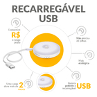 2 Luzinha ® Momo Lifestyle - Luminária Led Com Sensor De Pres