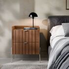 2 Mesas De Cabeceira Vênus Mdf 45cm Cinamomo/champagne