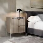 2 Mesas De Cabeceira Vênus Mdf 45cm Connect/champagne