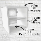 2 Mesas De Cabiceira Suspensa Cubo 35x35x30 100% Mdf Branco -
