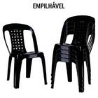 2 Mesas Quadradas Desmontáveis De Plástico 90cm Preta + 8 Cad