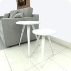 2 Mesinhas Lateral De Canto Para Sala E Quarto Redonda B.b