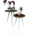 2 Mesinhas Lateral De Canto Para Sala E Quarto Redonda B.m