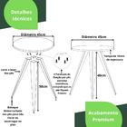 2 Mesinhas Lateral De Canto Para Sala E Quarto Redonda B.m