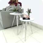 2 Mesinhas Lateral De Canto Para Sala E Quarto Redonda C.b