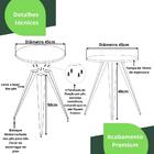 2 Mesinhas Lateral De Canto Para Sala E Quarto Redonda C.b