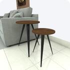 2 Mesinhas Lateral De Canto Para Sala E Quarto Redonda P.m