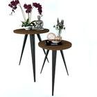 2 Mesinhas Lateral De Canto Para Sala E Quarto Redonda P.m