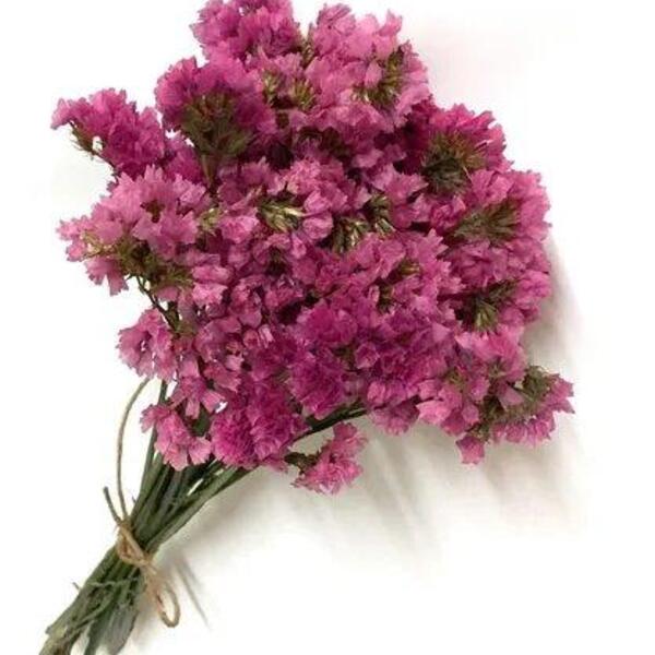 2 Mini Buquês De Statice Rosa I Flores Desidratadas