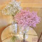 2 Mini Buquês Gypso Mosquitinho Rosa E Branco Desidratada