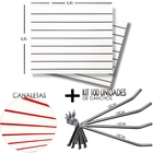 2 Paineis Canaletado - 0,91 X 0,91 + 100 Gancho 15cm + Canale