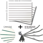 2 Paineis Canaletado - 0,91 X 0,91 + 50 Gancho 15cm + Canalet