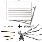 2 Paineis Canaletado - 0,91 X 0,91 + 50 Gancho 20cm + Canalet
