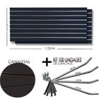 2 Paineis Canaletado - 1,22 X 0,61 + 100 Gancho 15cm + Canale