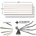 2 Paineis Canaletado - 1,22 X 0,61 + 100 Gancho 20cm + Canale