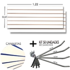 2 Paineis Canaletado - 1,22 X 0,61 + 50 Gancho 15cm + Canalet
