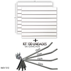 2 Paineis Canaletados - 0,91 X 0,91 + 100 Gancho 15cm