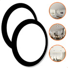 2 Painel Plafon Embutir Led 25w Redondo Bivolt Preto 30cm Bra