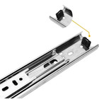 2 Pares De Corrediças Trilho Telescópico 25cm P/ Gaveta Móvel