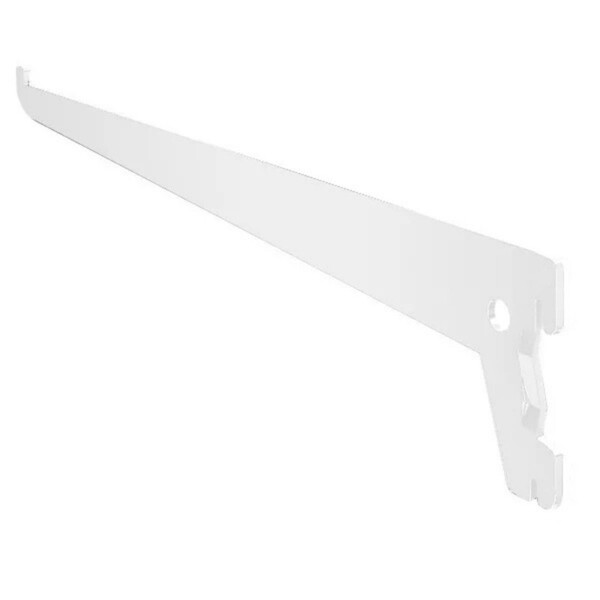 2 Pçs Suporte Simples 30cm Branco Para Cremalheira