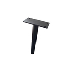 2 Pé Para Móveis Multiuso 18cm Perna Apoio Metal Reforço