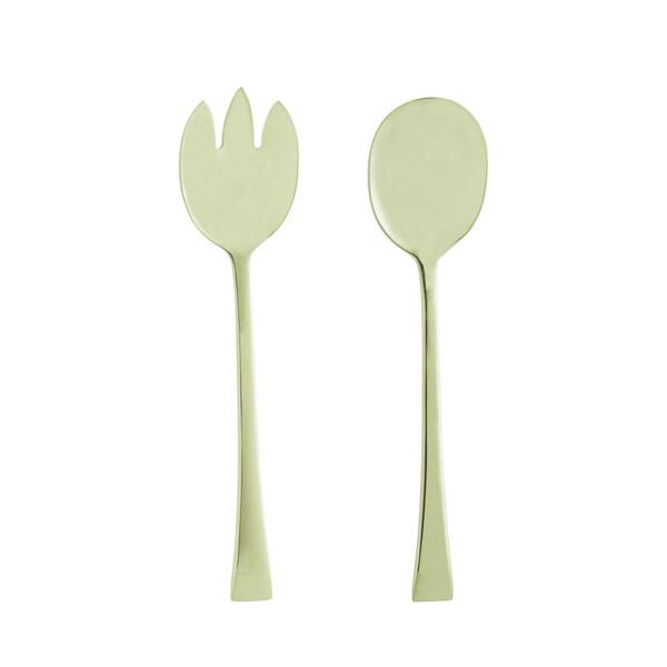 2 Peças Colher E Garfo Para Salada Wolff Berna Champanhe