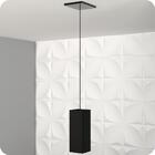 2 Pendente Industrial Preto Quadrado Moderno Luminária Elg