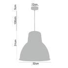 2 Pendente Metal Preto Estilo Industrial Para Mesa De Jantar