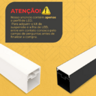 2 Perfil De Led Alumínio Linear Sobrepor Luz Indireta 35mm 1m