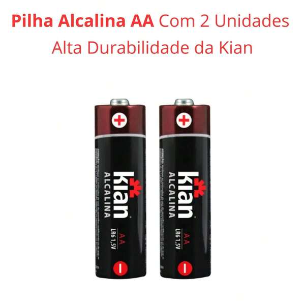 2 Pilha Alcalina Aa Alta Performance E Durabilidade - Para Br