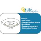2 Plafon Redondo 20w 41cm E27 Branco Fosco Ambiente Interno