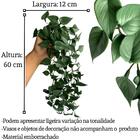 2 Plantas Artificial Pendente Premium Com (5 Galhos Cada) Aca