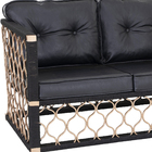 2 Poltronas, 1 Namoradeira E Mesa Centro Madeira Trama Origin