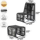 2 Poltronas Cadeira + Puff Suécia Em Alumínio E Corda Sintéti