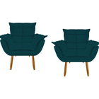 2 Poltronas Cadeira Retro Confortável Reforçada Consultório R