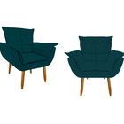 2 Poltronas Cadeira Retro Confortável Reforçada Consultório R