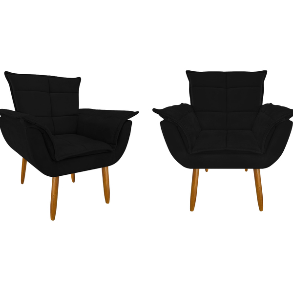 2 Poltronas Cadeira Retro Confortável Reforçada Consultório R