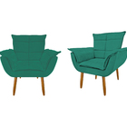 2 Poltronas Cadeira Retro Confortável Reforçada Consultório R