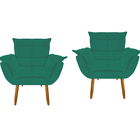 2 Poltronas Cadeira Retro Confortável Reforçada Consultório R