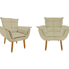 2 Poltronas Cadeira Retro Confortável Reforçada Consultório R