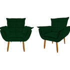 2 Poltronas Cadeira Retro Confortável Reforçada Consultório R