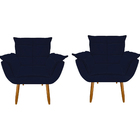 2 Poltronas Cadeira Retro Confortável Reforçada Consultório R