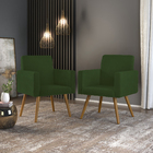 2 Poltronas Cadeiras Para Escritório – Balaqui Decor Verde