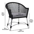 2 Poltronas Chile Em Corda Náutica Alumínio Trama Original